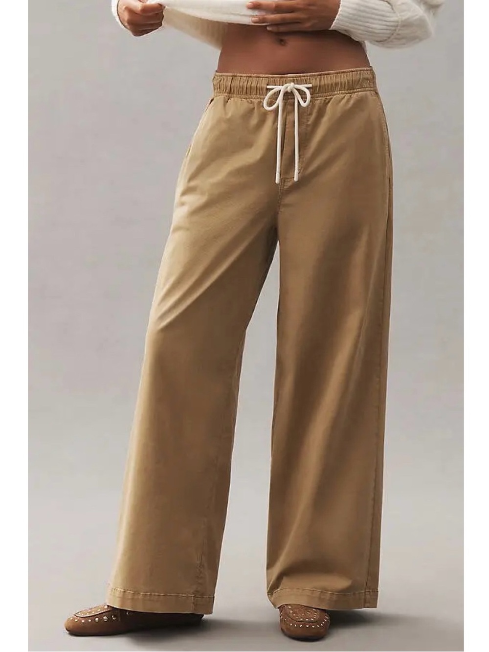 PILCRO Tie-Waist Pull-On Pants in Lark Size S - Picture 1 of 14